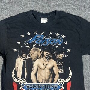 Poison Something To Believe In Tour 2011 Band T Shirt Mens Large Black